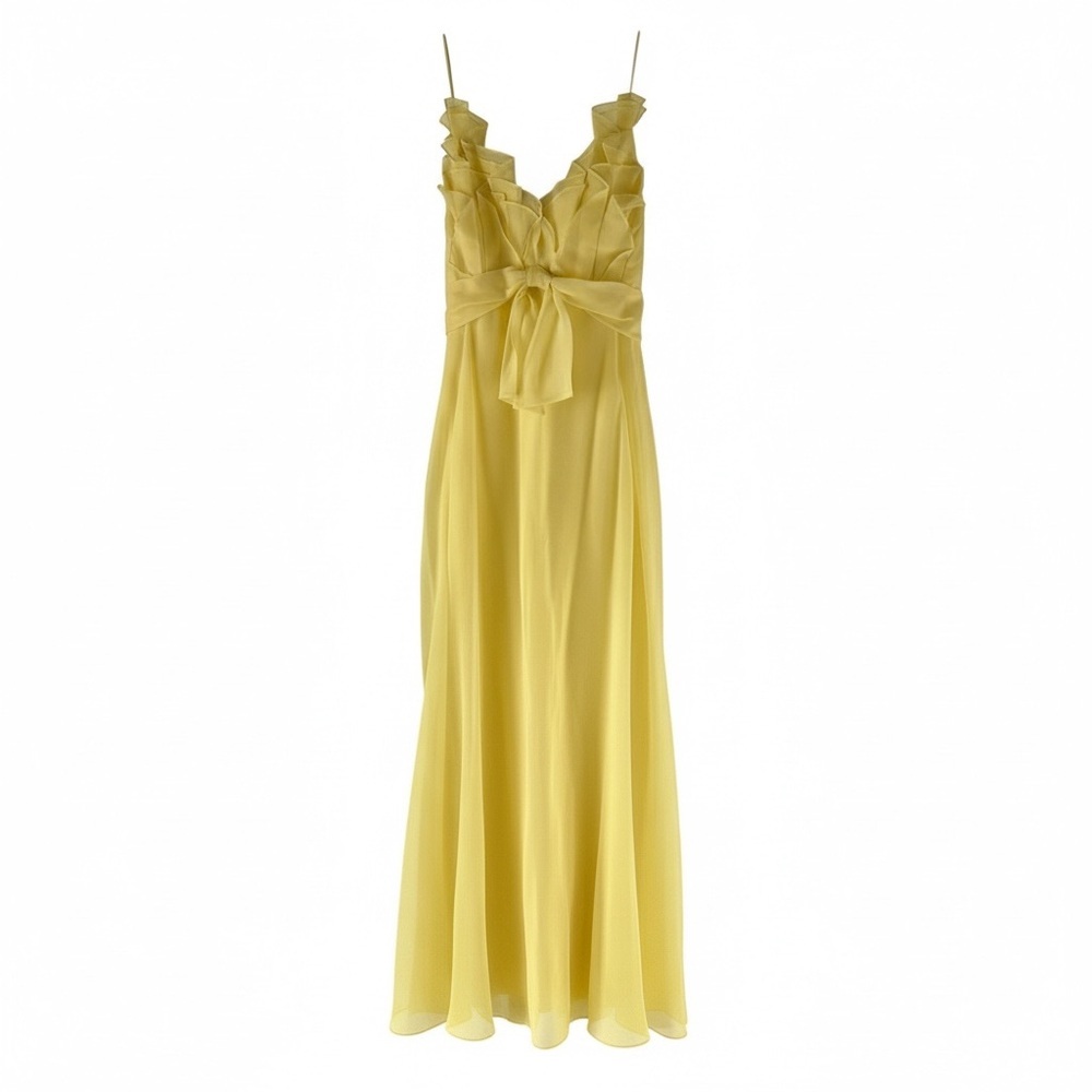 Phoebe Couture Elegant Yellow Maxi Dress Size 10